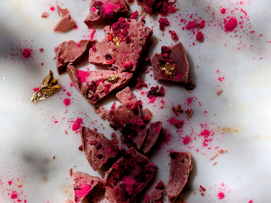 Functional Chocolate | Raspberry + Matcha Flavoured Belgium Chocolate | Calming and Menstrual Support